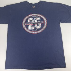 NY Yankees‎ Vtg Tee XXL Best Team Ever 25 World Championships 1999 Perfect Fade